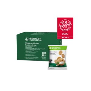 Chips protéinés Herbalife – en-cas salé riche en protéines, saveur barbecue, idéal pour une collation saine et équilibrée.