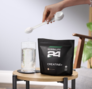 Pot de Creatine+ Herbalife24, complément pour la performance, la force et l’énergie musculaire